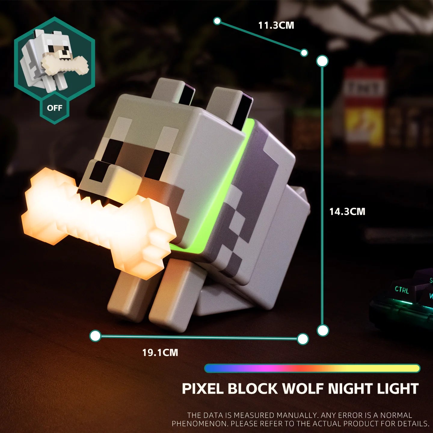 Wolf Dog Night Light RGB