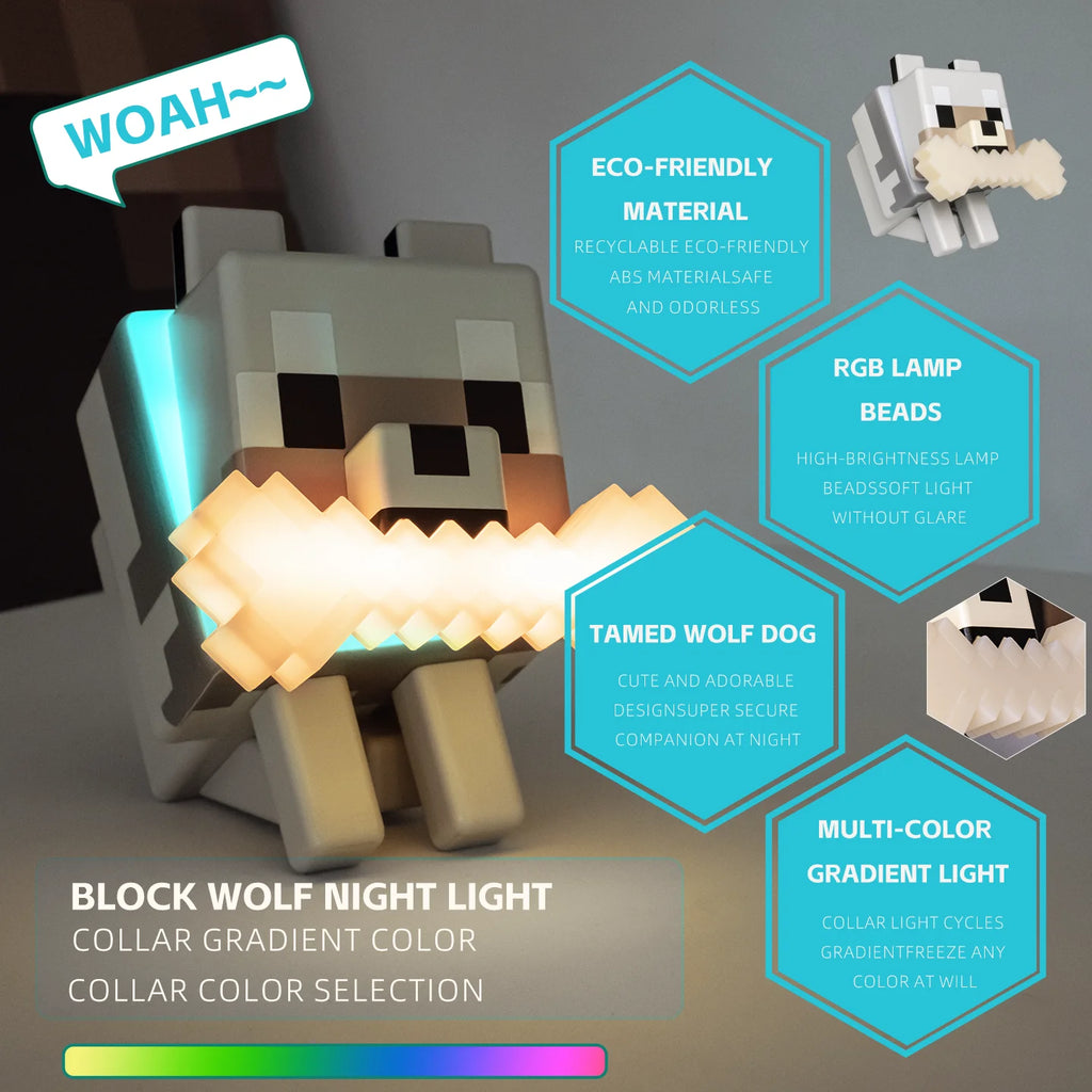 Wolf Dog Night Light RGB