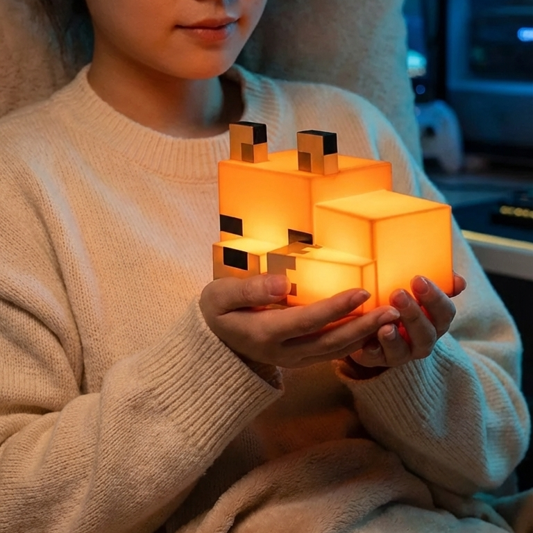 Fox Night Light Soft Orange Glow